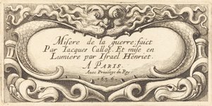 Titelside til Callots "The Small Miseries of War" af Abraham Bosse