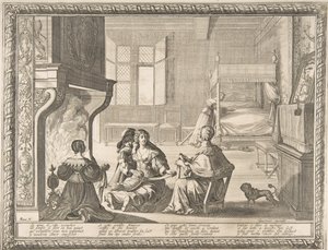 Besøg af Nursemaid, 1633. af Abraham Bosse