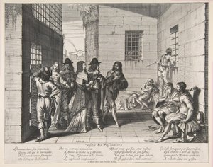 Besøgende fanger, 1635. af Abraham Bosse