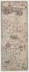 Catalansk atlas, ark 10 af Abraham Cresques
