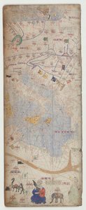 Catalansk atlas, ark 7, 1375 af Abraham Cresques
