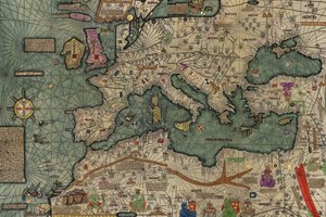 Nordafrika, Europa og Mellemøsten fra det catalanske atlas