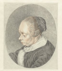 The Spinster (detalje af kvindens hoved) af Abraham Delfos