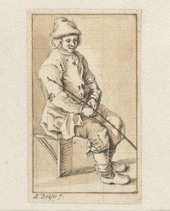 siddende mand af Abraham Delfos