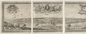 Gezicht op Bruxelles, standinge uit drie delen Bruxelles, den ædleste by i Brabant i 1640 af Abraham Dircksz. Santvoort