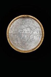 To enestående jord- og himmelkloder, støttet af Hercules og Atlas, Augsburg, 1697-99 af Abraham Drentwett