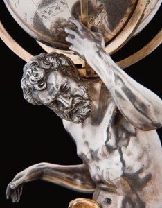 To enestående jord- og himmelkloder, støttet af Hercules og Atlas, Augsburg