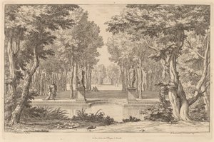 De to statuer af Abraham Genoels II after Adam Frans van der Meulen