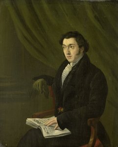 Portræt af Johannes Petrus Schouberg, frimærkegravør ved den kejserlige mønt i Utrecht