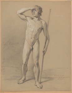 Stående nøgen mand, set forfra (1. præmie 1810)