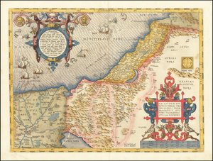 Kort over Palæstina fra 1573 af Abraham Ortelius af Abraham Ortelius