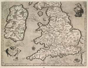 En gammel beskrivelse af de britiske øer af Abraham Ortelius