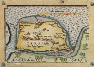 Detalje af Zerbi fra Kort over Middelhavets øer af Abraham Ortelius