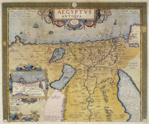 Kort over det gamle Egypten - af Abraham Ortelius, Antwerpen af Abraham Ortelius