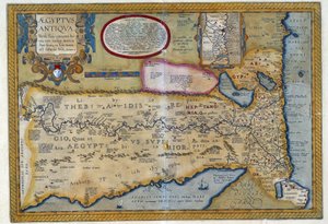 Kort over det gamle Egypten - af Abraham Ortelius, Antwerpen