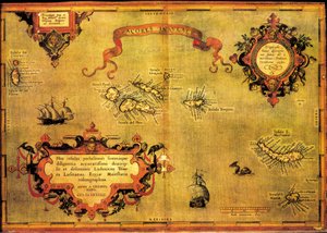 Kort over Azorerne af Abraham Ortelius af Abraham Ortelius
