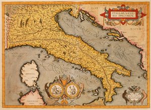 Kort over Italien af ​​Abraham Ortelius af Abraham Ortelius