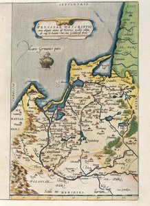 Kort over Preussen, fra Verdens Teater af Abraham Ortelius af Abraham Ortelius