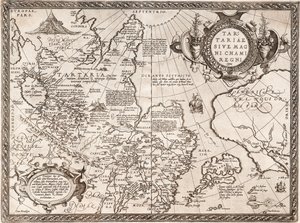 Kort over Rusland Fra: Verdenskort af Abraham Ortelius