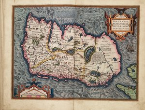 Ny beskrivelse af Irland, de britiske øer af Abraham Ortelius