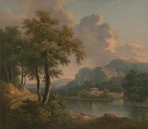 Skovklædt kuperet landskab, 1785.