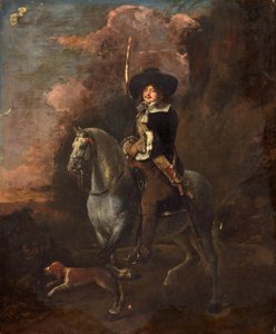 Kavaler på en grå hest, ca. 1660 af Abraham Pietersz. van Kalraet