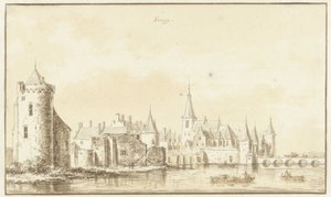 Udsigt over byen Gennep af Abraham Rademaker