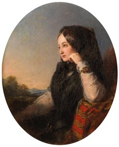 La Tristesse (olie på lærred) af Abraham Solomon