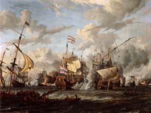 Søslaget ved Texel af Abraham Storck