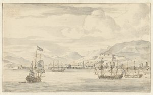 Udsigt over Smyrna (Izmir) af Abraham Storck