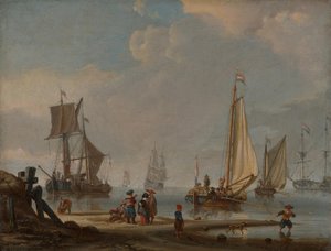 Marinemaleri af Abraham Storck