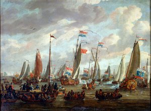 Zar Peter I besøgte England i januar 1698, begyndelsen af det 18. århundrede af Abraham Storck
