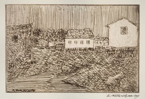 Gadebillede, bygning eller portræt, 1902-1905. af Abraham Walkowitz