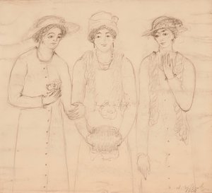 Tre kvinder, 1908. af Abraham Walkowitz