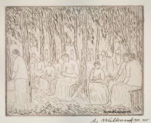 Under to træer, 1900-1925. af Abraham Walkowitz