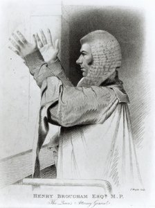 Henry Brougham Esq MP, Dronningens Attorney General, indgraveret af T.Wright, 1821