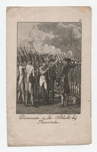 Dumouriez i slaget ved Neerwinden, ca. 1795 (kobberstik)