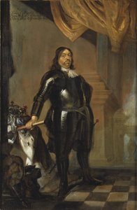 Charles X Gustave, roi de Suede - Portræt af kong Charles X Gustav af Sverige (1622-1660), af Wuchters, Abraham (1610-1682). Olie på kobber, midten af det 17. årh.. Mål: 35x23 cm. Nationalmuseum Stockholm