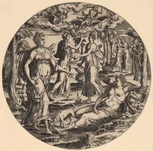 Diana og hendes nymfer i en have af Abraham de Bruyn