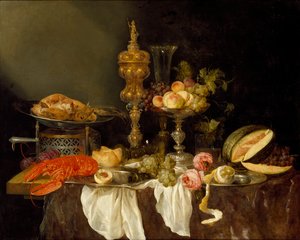 Stilleben med en hummer og Tyrkiet, c1653