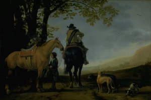 To ryttere i et landskab