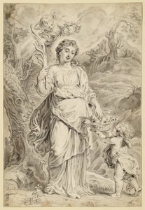 Den hellige Dorothea, der holder en palmegren i sin højre hånd af Abraham van Diepenbeeck