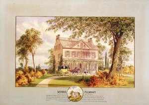 Mount Pleasant (Beekman Mansion), New York City, ca. 1874 (akvarel, gouache og grafit på papir) af Abram Hosier
