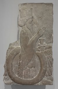 Ahuramazda in the Winged Disk, Persepolis, 486-460 BC (kalksten) af Achaemenid
