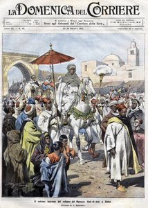 Abdelaziz (Al-Hassan Muhammad Al-Hassani Al-Alawi) Forbindelsen i Marokko blev udvist i oktober 1907 (Marrakesh) af Achille Beltrame