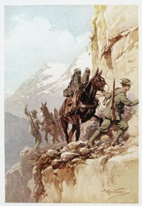 Alpine Artillery - Courier Sunday (farvetryk) af Achille Beltrame