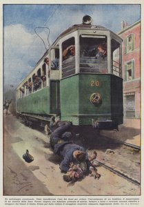 En enestående redning (farve litho) af Achille Beltrame