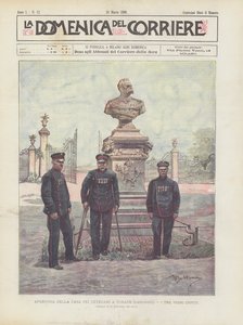 Åbning af Casa Pei Veterani i Turate (Saronno), De tre første gæster af Achille Beltrame