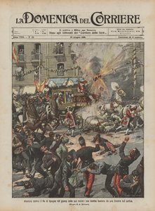 Angreb på den spanske konge på hans bryllupsdag, en bombe kastet fra et vindue på processionen