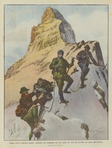 En bjergbestiger og to guider besejrer Matterhorn-toppen midt om vinteren med en vovet opvisning af menneskelig energi